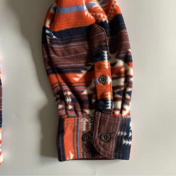 Mens Fleece Button Up Sz Small Southwestern Aztec Cowboy Rodeo Country Southern - Picture 7 of 14